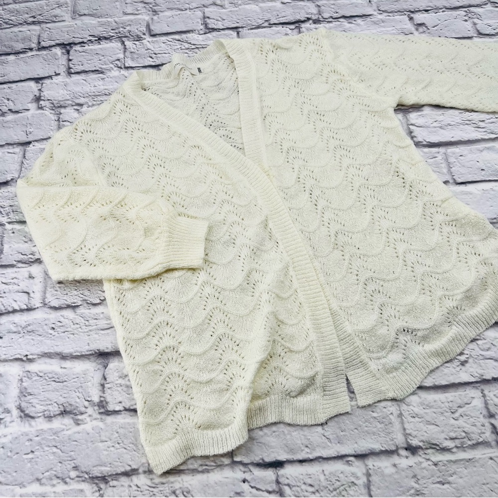 Nectar Clothing Cream Open Knit Women's Sweater Size S/M